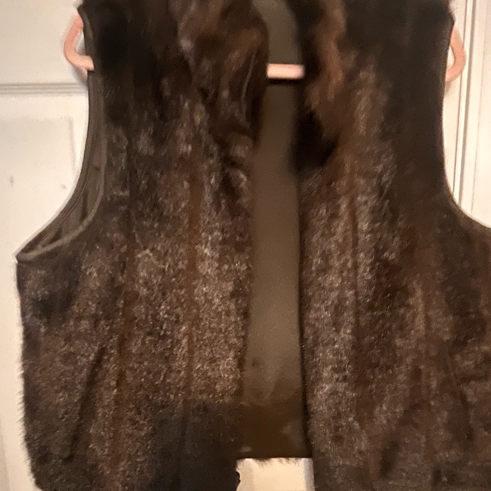 Reversible faux fur vest
